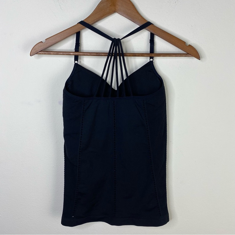 Athleta black racerback t back shelf bra tank top womens size extra small - Picture 4 of 10